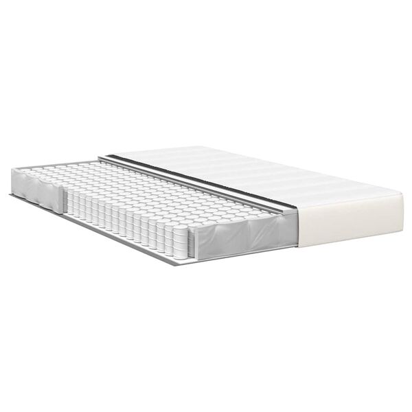 vidaXL Matelas de Lit avec matelas Crème 140 x 200 cm tissu