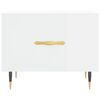 vidaXL Table basse blanc brillant 50x50x40 cm bois d'ingénierie