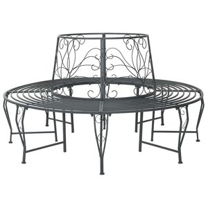 vidaXL Banc d'Arbre 8-Nombre de places &Oslash; 160 x 89 cm Acier