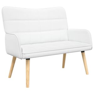 vidaXL Sofa 2 places Blanc 115 x 61 x 87 cm Tissu