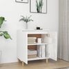 vidaXL Buffet avec pieds en bois blanc brillant bois d'ingénierie