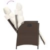 vidaXL Ensemble &agrave; manger de jardin et coussins 7 pcs marron rotin