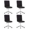 vidaXL Chaises &agrave; manger lot de 4 noir tissu