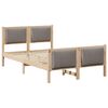 vidaXL Cadre de lit avec t&ecirc;te de lit Taupe 120 x 200 cm tissu
