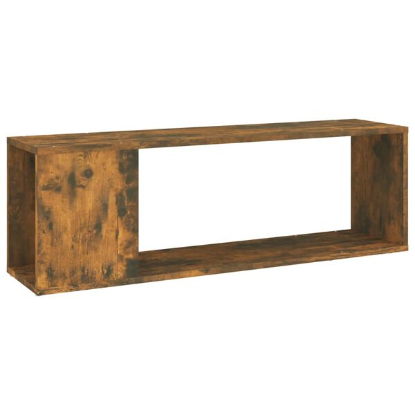vidaXL Meuble TV Ch&ecirc;ne fum&eacute; 100x24x32 cm Bois d'ing&eacute;nierie