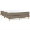 vidaXL Cadre de lit &agrave; lattes taupe 140x190 cm tissu