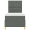 vidaXL Lit &agrave; ressorts avec matelas Gris fonc&eacute; 80 x 200 cm tissu
