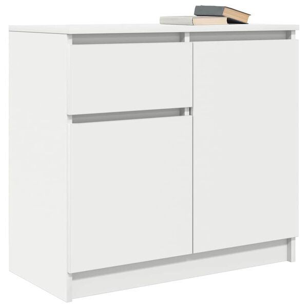 vidaXL Buffet avec tiroir blanc 71x35x65 cm bois d'ing&eacute;nierie