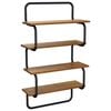 vidaXL &Eacute;tag&egrave;re murale &agrave; 4 niveaux Bois ancien 40 x 24,5 x 104 cm