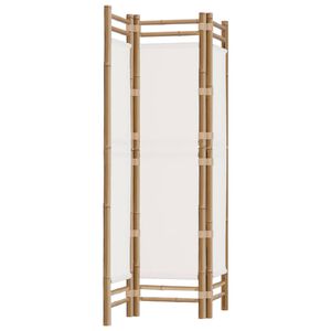 vidaXL Cloison de s&eacute;paration pliante 3 panneaux 120 cm Bambou et toile