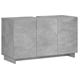 vidaXL Meuble de salle de bain Gris b&eacute;ton 101 x 41 x 58 cm