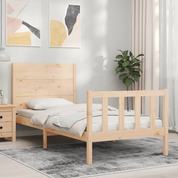 vidaXL Cadre de lit sans matelas 100x200 cm bois massif de pin
