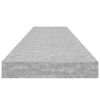 vidaXL &Eacute;tag&egrave;res murales flottantes 2 pcs gris b&eacute;ton 120x23,5x3,8cm MDF