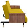 vidaXL Canapé-lit avec porte-gobelets jaune velours