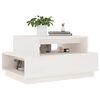 vidaXL Table basse Blanc 80x55x40,5 cm Bois massif de pin