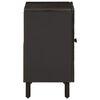 vidaXL Armoire lavabo de salle de bain noir bois massif de manguier