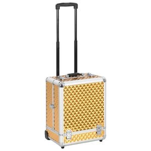 vidaXL Chariot &agrave; maquillage 35x29x45 cm Dor&eacute; Aluminium
