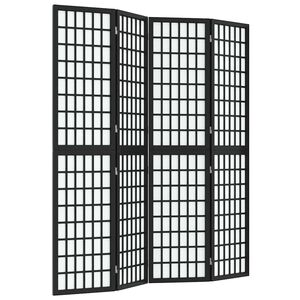 vidaXL Cloison de s&eacute;paration pliable 4 panneaux 160x170 cm Noir