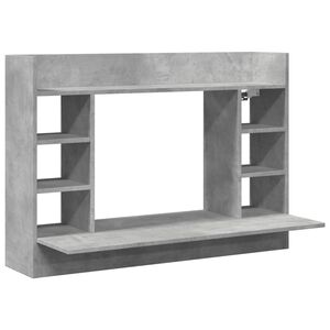 vidaXL Bureau mural gris b&eacute;ton 105x48x75 cm bois d'ing&eacute;nierie