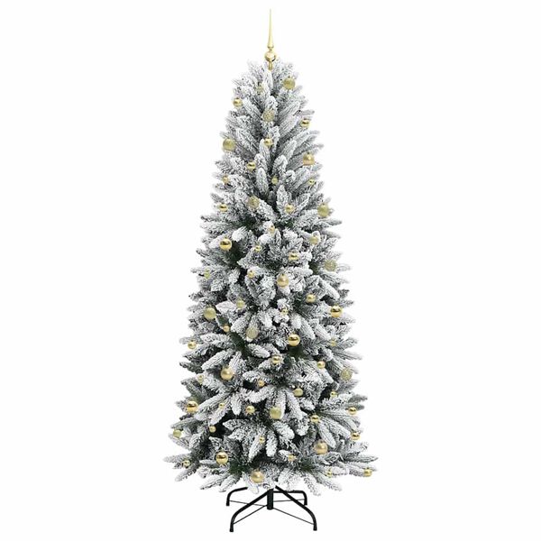 vidaXL Sapin de No&euml;l artificiel avec 300 LED avec support Blanc 240 cm