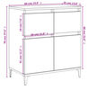 vidaXL Buffet Blanc brillant 60x35x70 cm Bois d'ing&eacute;nierie