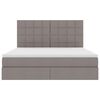 vidaXL Lit avec rangement et matelas Taupe 180 x 200 cm Polyester