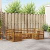 vidaXL Ensembles de canap&eacute;s 6 pcs Naturel Bois d'Acacia Massif