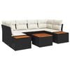 vidaXL Ensemble de canap&eacute; de jardin avec coussin 6 pcs Noir Poly rotin