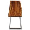 vidaXL Banc 140 cm Bois d'acacia massif et acier inoxydable