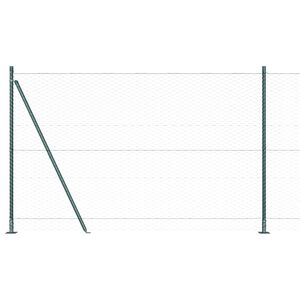 vidaXL Cl&ocirc;ture hexagonale avec base en b&eacute;ton 100 x 1,4 m Vert Maille