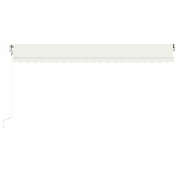 vidaXL Auvent automatique avec capteur de vent et LED 500x300 cm Cr&egrave;me