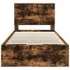 vidaXL Cadre de lit Ch&ecirc;ne fum&eacute; 100 x 200 cm Bois Ing&eacute;nierie