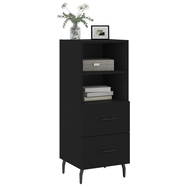 vidaXL Buffet Noir 34,5x34x90 cm Bois d'ing&eacute;nierie