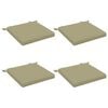 vidaXL Coussins de si&egrave;ge SOEST 4 pc 100 % polyester Vert clair