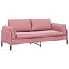 vidaXL Sofa 3 places Rose 222 x 81 x 89 cm Velours