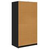 vidaXL Cabinet de salle de bain avec tiroir Noir 79,5 x 49 x 156 cm