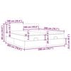 VidaXL Cadre de lit ottoman avec matelas cr&egrave;me 200x200cm tissu