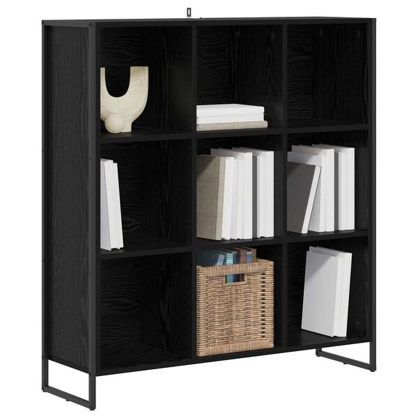 vidaXL Biblioth&egrave;que Ch&ecirc;ne noir 99,5 x 30 x 108,5 cm Bois d'ing&eacute;nierie