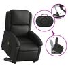 vidaXL Fauteuil inclinable de massage électrique noir cuir véritable