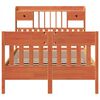 vidaXL Cadre de lit sans matelas cire marron 135x190cm bois pin massif