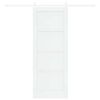 vidaXL Porte coulissante ORKDAL Blanc 78 x 202 cm Pin massif