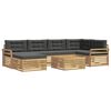 vidaXL Ensemble de canap&eacute;s d'ext&eacute;rieur 7 pc Blanc et anthracite