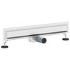 vidaXL Drain de Douche Mont&eacute; au Mur Argent&eacute; 60 cm Acier Inox 304