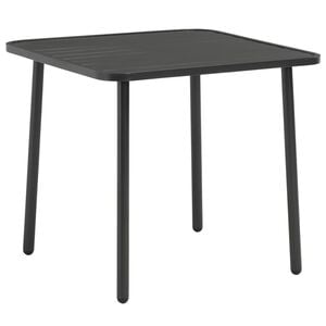 vidaXL Table de jardin Gris fonc&eacute; 80x80x72 cm Acier