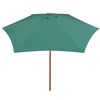 vidaXL Parasol avec poteau en bois 270 x 270 cm Vert