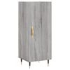 vidaXL Buffet haut Sonoma gris 34,5x34x180 cm Bois d'ing&eacute;nierie