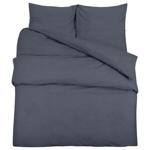 vidaXL Ensemble de housse de couette Anthracite 200x200 cm Coton