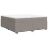 vidaXL Sommier &agrave; lattes de lit avec matelas Taupe 180x200 cm Tissu