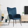 vidaXL Chaise de relaxation Bleu Tissu