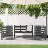 vidaXL Salon de jardin 3 pcs gris bois massif de pin